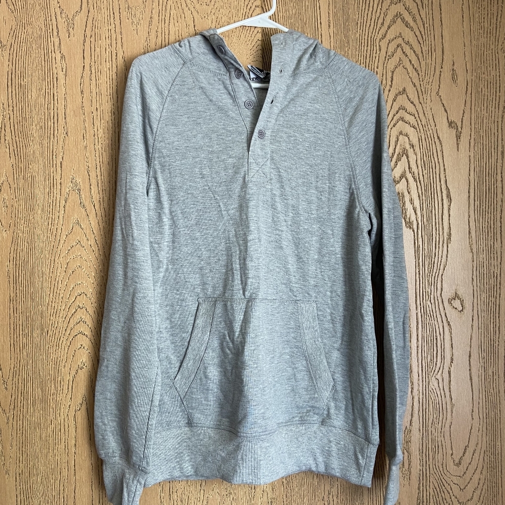 Grey Button Up Hoodie Flag Nor Fail S